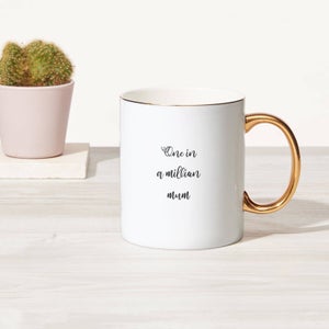 One In A Million Mum Bone China Gold Handle Mug